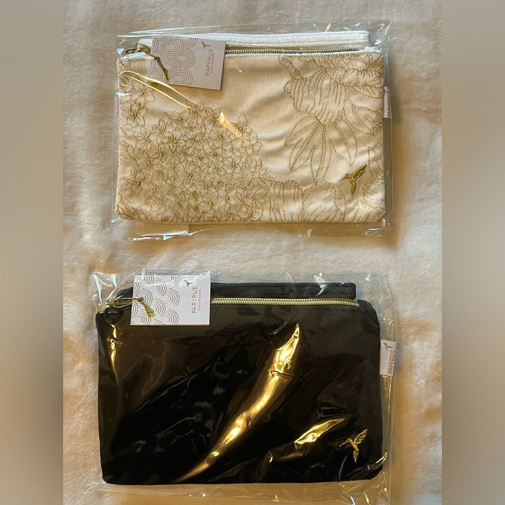 PAPYRUS Cosmetic Wristlet Bags set of 2 NEW!